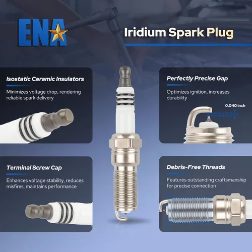 Miniatura 5 de ENA Paquete de 6 bobinas de encendido con 6 bujías de iridio 3.6 V6 2010 2012 2013 2014 2015 2016 compatible con Buick Chevy Cadillac Malibu Allure