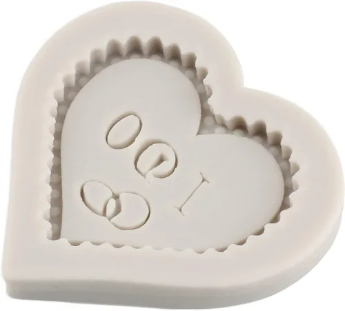 Miniatura 9 de Sijiangmold Molde de fondant de corazón MR MRS I DO, molde de silicona para decoración de tartas, molde de anillo de copa de vino de champán