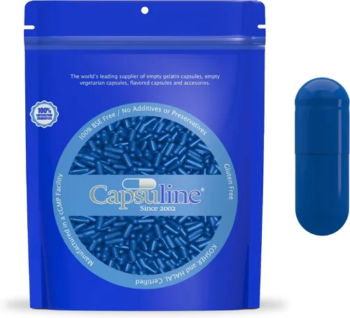 Capsuline Cápsulas de gelatina tamaño 0 DIY con tecnología de bloqueo única, certificado Kosher, cápsulas de gel bovino puro vacías y sin gluten,