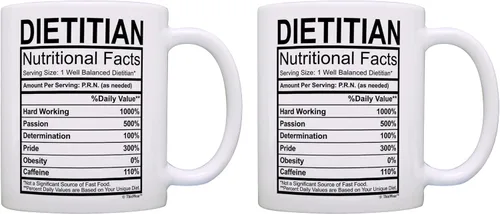 Miniatura 9 de ThisWear Regalos dietistas registrados para mujeres, hechos nutricionales dietistas, ideas de regalos para dietistas, taza de café de cerámica de 11