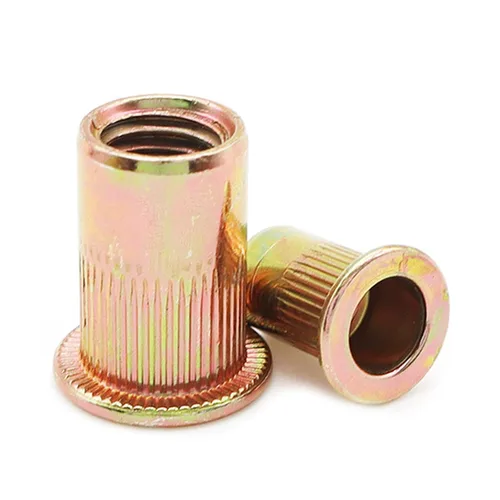 Tuercas remachables Instockbolts de 1/2"-13, inserto roscado de acero al carbono galvanizado en zinc, 10 piezas