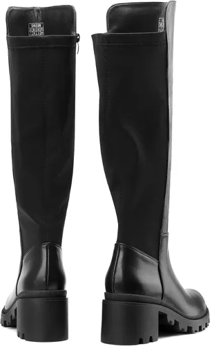 Miniatura 4 de DREAM PAIRS Botas altas hasta la rodilla para mujer, cómodas botas elásticas con plataforma y punta redonda para mujer