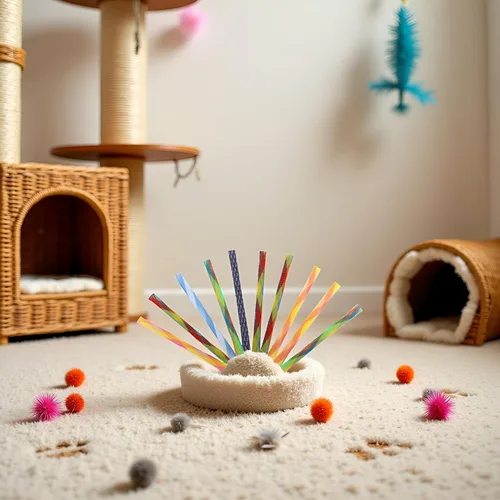 10 juguetes de resorte de tubo multicolor divertidos para gatos, juguete interactivo para interiores, resorte espiral flexible bobina de plástico