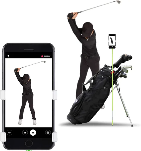 SelfieGOLF Record Golf Swing - Soporte para teléfono celular Accesorios para analizador de golf | Ganador del mejor producto de la PGA | Ayudas de