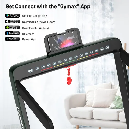 Miniatura 3 de GYMAX Almohadilla para caminar, pantalla LED dual 2 en 1, caminadora para debajo del escritorio para el hogar con control remoto y aplicación