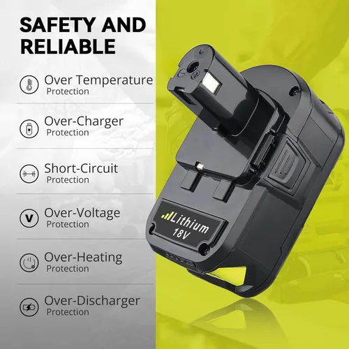 Miniatura 7 de 2 paquetes actualizados 7.0Ah P108 18V repuesto para batería Ryobi 18V P102 P103 P104 P105 P107 P109 P122 PBP005 PBP004 PBP003 Herramientas