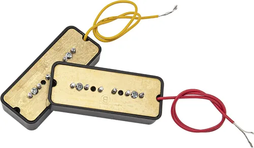 Miniatura 5 de P90 - Juego de pastillas de bobina simple para puente y cuello, compatible con piezas de guitarra eléctrica (negro)