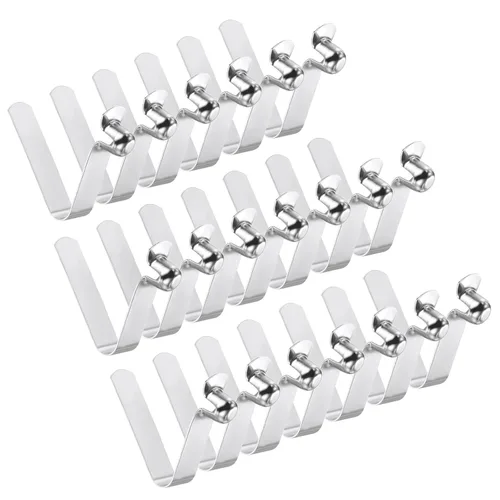 Miniatura 11 de PATIKIL Pinzas de remo de kayak de 0.220 x 0.157 in, paquete de 20 clips de acero en forma de V de un solo pasador, clips de resorte, tubo
