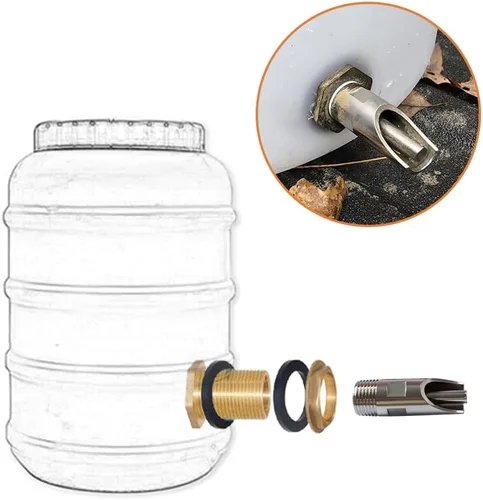 Miniatura 3 de Joywayus 3 bebederos automáticos de acero inoxidable para pezón de cerdo + 3 conectores de tanque de agua de latón para mamparo + 1 kit de abridor