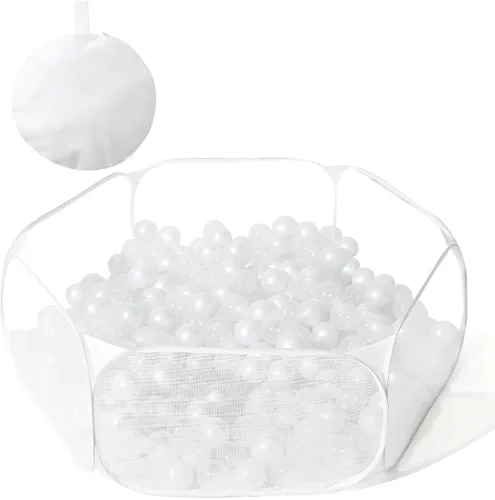 Miniatura 10 de Piscina de bolas para niños grande Heopeis, tienda emergente infantil para jugar con bolas para niños y niñas, de interior y exterior, corral de Rosa