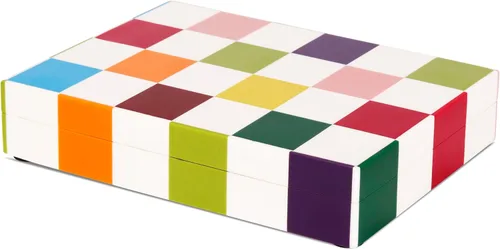 Miniatura 49 de Handicrafts Home Caja de recuerdo decorativa de 8 x 5 – Pequeña caja organizadora con tapa, almacenamiento decorativo Boho, caja de memoria retro