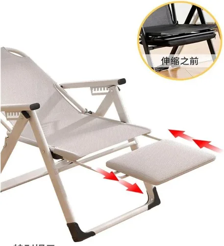 Miniatura 3 de Silla de oficina, silla reclinable plegable de lujo, reposabrazos ajustable, respaldo alto, perezosa, cómoda, silla de oficina moderna nórdica