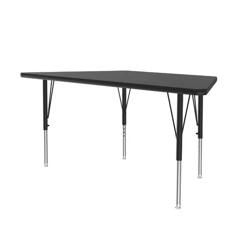 Miniatura 6 de Correll Mesa de Actividades Rectangular para Aula de 24"x36", Altura Ajustable (19"-29"), Granito Negro Laminado Térmico Fusionado Duradero