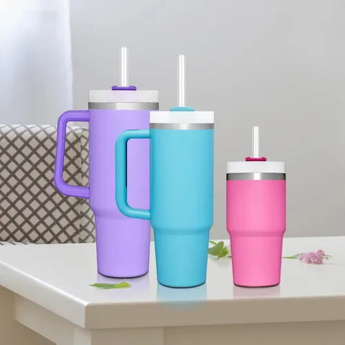 Miniatura 6 de Aillwith 12 piezas popotes de repuesto para vaso Stanley Cup de 40 oz 30 oz 64 oz, popotes reutilizables para beber con cepillo de limpieza