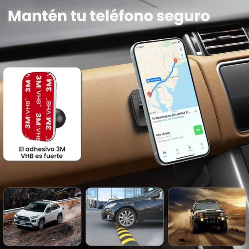 Miniatura 3 de OHLPRO Cargador de coche MagSafe para iPhone, cargador inalámbrico para coche, soporte magnético para teléfono para iPhone 17 Pro Max 16 15 14