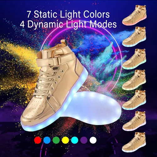 Miniatura 2 de YIQIZQ Zapatos deportivos con luz LED para mujeres y hombres, zapatos de baile hip-hop para Halloween, fiesta de Navidad con carga USB