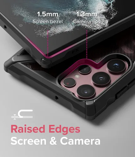 Miniatura 4 de Ringke Fusion-X para Samsung Galaxy S22 Ultra Funda [Recortes Precisos para Lentes de Cámara] Parachoques Mejorado Resistente Uso Rudo a Prueba