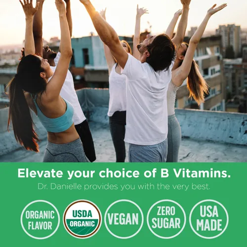 Miniatura 5 de Gotas líquidas orgánicas de complejo de vitamina B Suplemento complejo de vitaminas B con gotas B3, B6, B7, B9 y metil B12 para adultos y niños