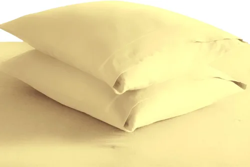 Miniatura 90 de Pizuna Juego de 2 fundas de almohada de 100 % algodón puro, tamaño estándar, color blanco, lujosas fundas de almohada de 400 hilos de satén