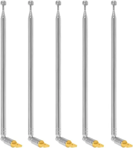 Miniatura 9 de 5 unids M3 Antena Telescópica Antena Antena 7 Secciones AM FM Radio Universal Antena para Radio TV Juguetes Eléctricos Antena de Repuesto