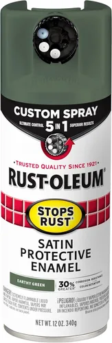 Miniatura 113 de Rust-Oleum 376855 - Pintura en aerosol antióxido personalizada 5 en 1, 12 onzas, color negro mate, (paquete de 1)