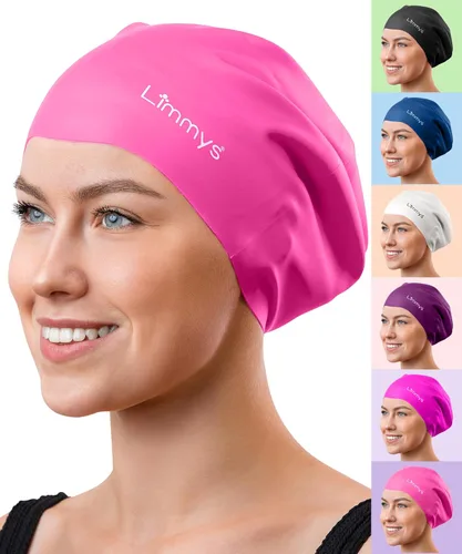 Miniatura 10 de Limmys Gorro de Natación Premium para Mujeres con Cabello Largo – Gorro de Natación de Silicona Suave para Mujeres – Cómodo, Ajuste con Espacio