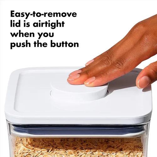 Miniatura 4 de OXO Good Grips POP - Recipiente hermético de almacenamiento de alimentos - Caja Grande Mini 1.1 Qt Ideal para bolsitas de té, suministros de Blanco