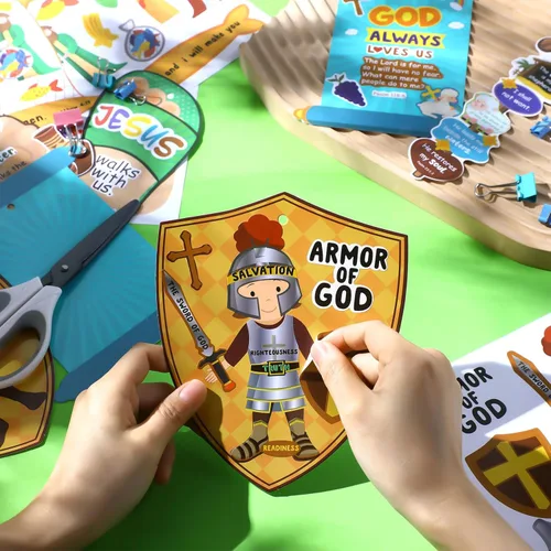 Miniatura 4 de Outus Juego de 36 manualidades religiosas para la escuela dominical de Dios, kit de manualidades VBS cristianas para niños, adorno colgante