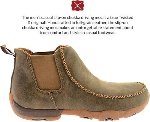 Miniatura 2 de Twisted X Zapatos de conducción Cellstretch Double Gore Moc Toe para hombre - Mxcg001
