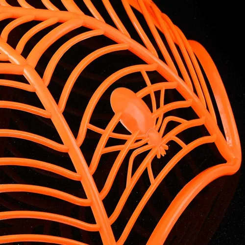 Miniatura 6 de Creative Spider Web Galleta Frutas Candy Plate Basket Bowl Halloween Funny Party Decor Negro