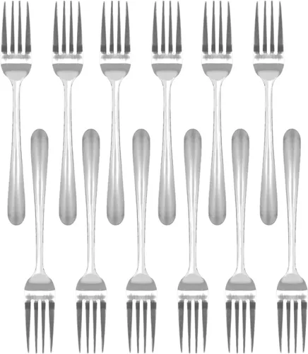 Miniatura 8 de TrueCraftware - Winsor - Juego de 12 tenedores de acero inoxidable para ostras de 0.059 in de grosor, cubiertos de cocina para el hogar