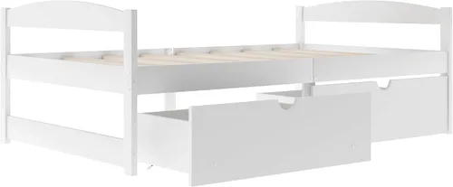 Miniatura 6 de Harper & Bright Designs Cama de plataforma de tamaño individual con dos cajones, marco de madera maciza para dormitorio y habitación de invitados