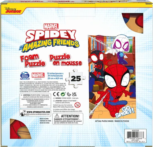 Miniatura 4 de Spin Master Games, Marvel Spidey and His Amazing Friends - Rompecabezas de espuma esponjosa, 25 piezas, juguetes de Spiderman, para edades de 4 años