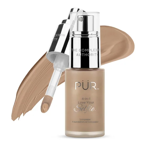 Miniatura 26 de PÜR MINERALS 4-in-1 Love Your Selfie Foundation & Concealer - Longwear Medium-to-Full Coverage Liquid Makeup Foundation with Hydrating Blend for