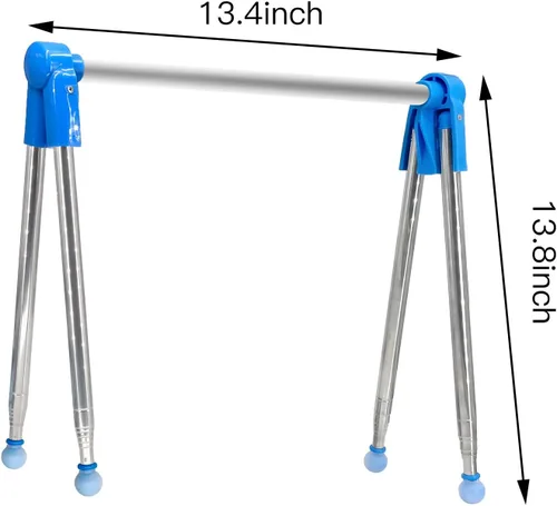 Miniatura 4 de Estante de secado telescópico plegable, colgador de ropa ajustable de acero inoxidable, estante de lavandería portátil para uso en interiores