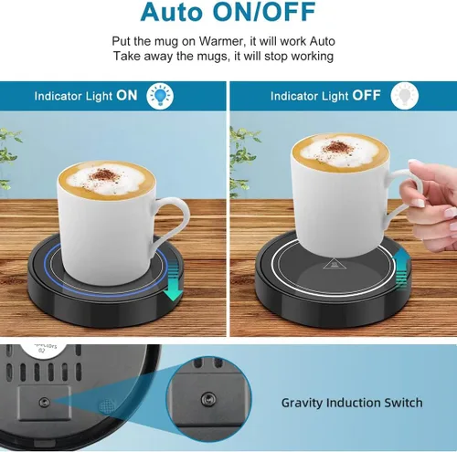 Miniatura 2 de Calentador de taza de café, calentadores de bebidas eléctricos para uso en escritorio de oficina y hogar, posavasos inteligente con termostato