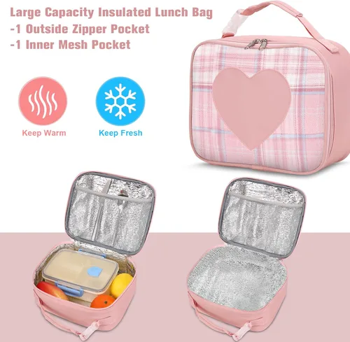 Miniatura 5 de Mochila para niñas - Mochilas para libros y mochila escolar para niñas, Rosado, Mochilas Daypack