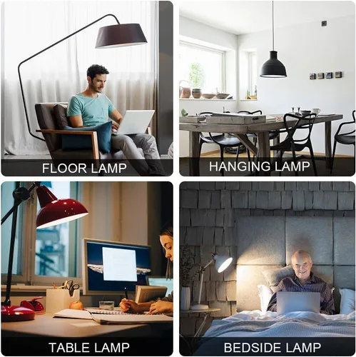 Miniatura 7 de Bombilla LED A19 equivalente a 40 W, luz diurna de 5000 K (blanco natural), base estándar E26, no regulable, 450 lm, certificación ETL, paquete de 4