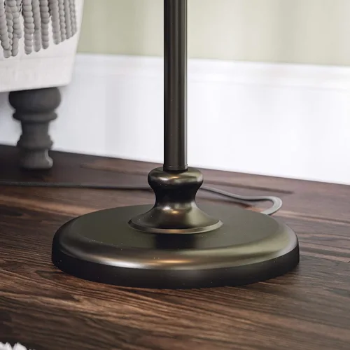 Miniatura 6 de Kenroy Home Charlotte - Paquete de 3 lámparas de mesa, 1 lámpara de pie con acabado de bronce aceitado, estilo clásico, 30.5 pulgadas de alto, 13