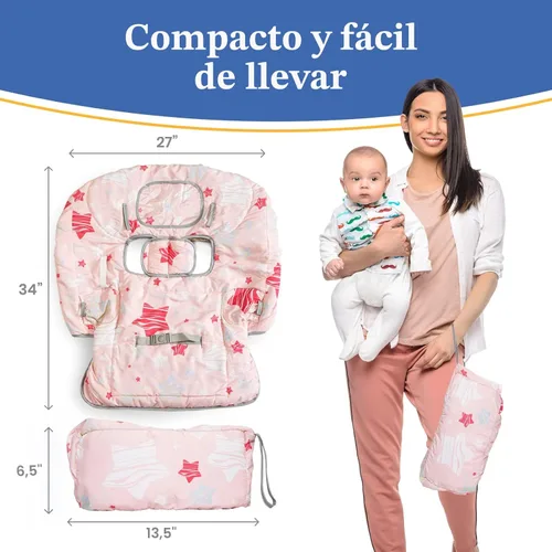 Miniatura 6 de PILLANI Funda para carrito de compras para bebé, funda para silla alta para asiento de restaurante - Funda para carrito de supermercado para bebé