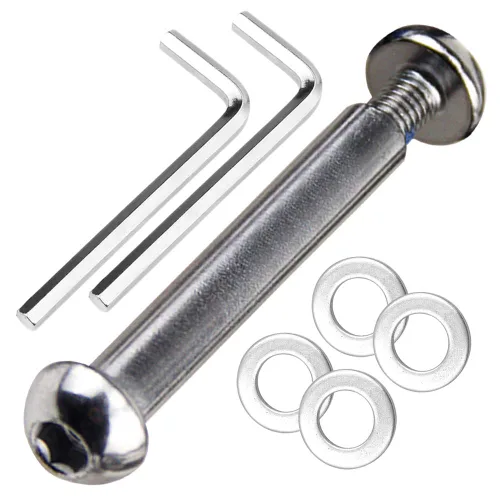 Miniatura 11 de M8 - Juego de tornillos Allen para eje de acero al carbono de grado 0.346 x 1.102 in x 3.386 in para delantero trasero 2 3 4 ruedas Stunt Scooter 35