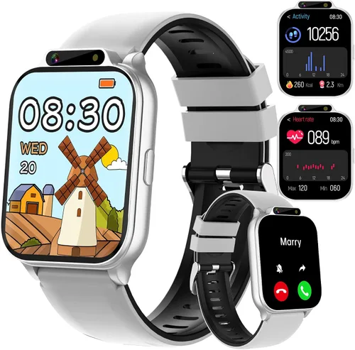 Miniatura 10 de Reloj inteligente para niños de 1.85 pulgadas con rastreador de actividad física, sin aplicación/teléfono, modos deportivos impermeables IP68, Azul