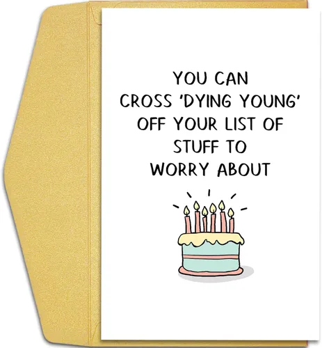 Qiliji Divertida tarjeta de cumpleaños para hombres y mujeres, tarjeta de feliz cumpleaños humorística para él y ella, tarjeta de felicitación de