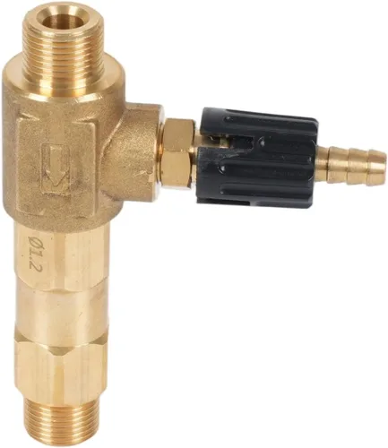 Miniatura 2 de Inyector químico para lavadora a presión de 1-2 GPM para bomba general, control ajustable, arandela de potencia, inyector aguas abajo, orificio