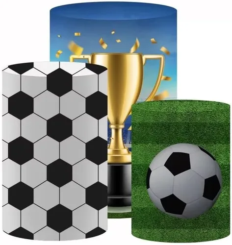 Miniatura 3 de Cubiertas de pedestal de campo de fútbol para decoración de fiesta de cumpleaños, proyector nocturno, tema deportivo, cubierta de zócalo, cubierta