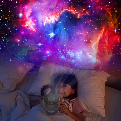 Miniatura 7 de Proyector de galaxia para dormitorio, proyector de estrellas FLEVO Planetario, discos de película HD 13 reemplazables 4K, para dormitorio de niños