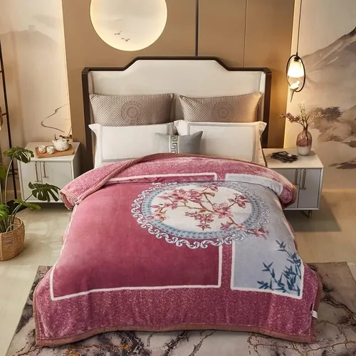Miniatura 15 de LGYKUMEG Manta coreana de forro polar grueso de doble capa, tamaño Queen de 9 libras, 2 capas reversible, ultra suave, sedosa felpa cálida para sofá