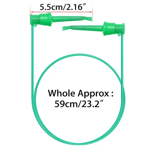 Miniatura 2 de Sumnacon 10 clips de gancho de prueba eléctrica de multímetro de doble plomo, 5 colores, 20 AWG, cables de prueba flexibles de silicona