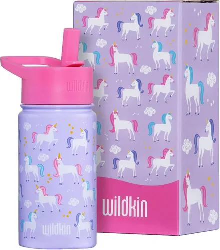 Miniatura 33 de Wildkin Kids - Botella de agua de acero inoxidable de 14 onzas para niños – Sin BPA, a prueba de fugas, aislada, fácil de limpiar - Ballerina