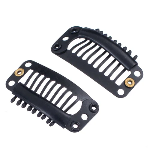 Miniatura 2 de SWACC 100 clips metálicos en forma de U para extensiones de cabello, extensiones de cabello, clips de peluca de peine a presión con goma